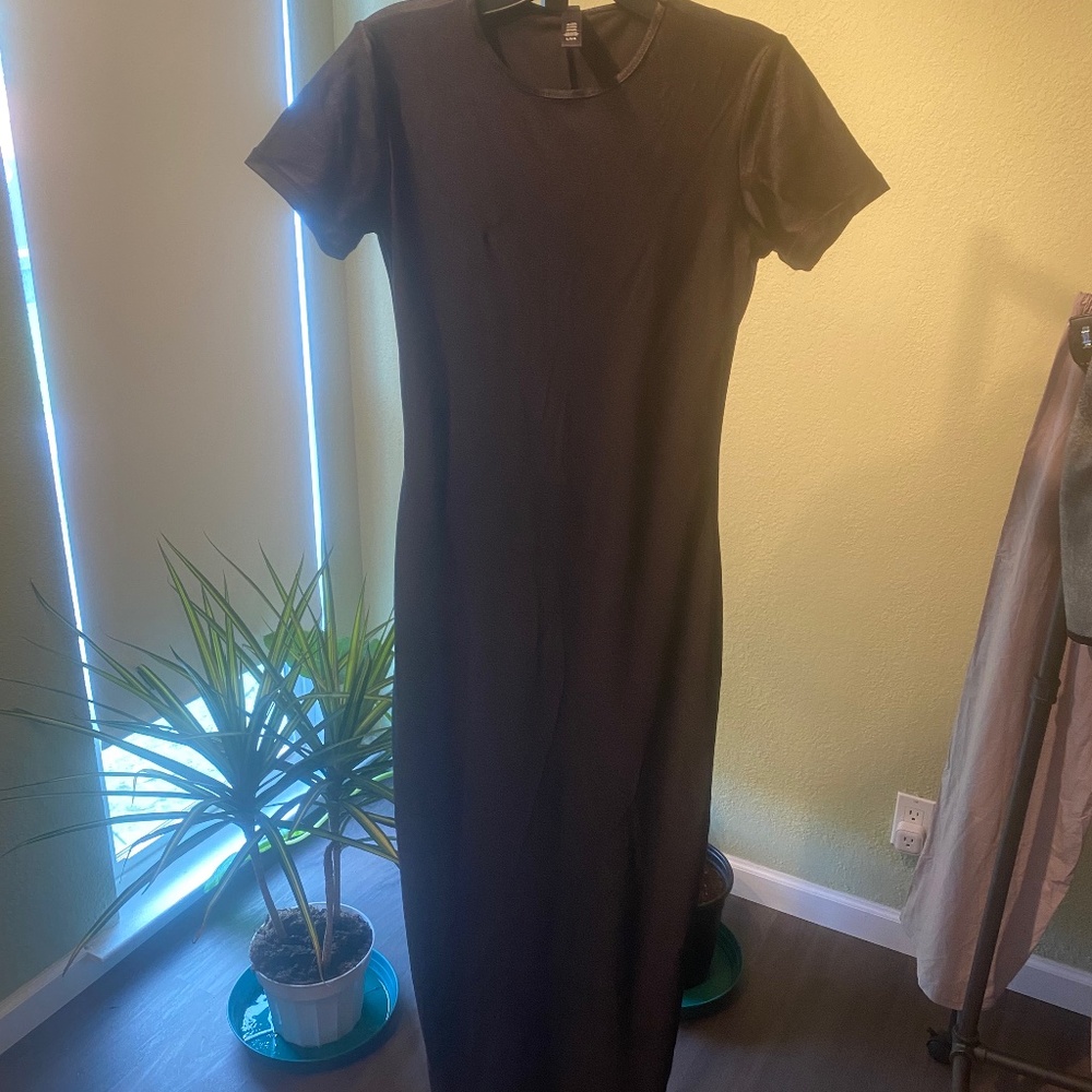 Shiny Long T-Shirt Sexy Dress